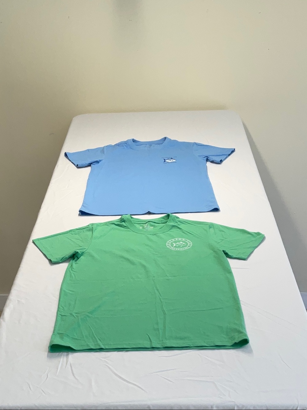Southern Tide Kids Short Sleeve Tee Pair - Light Blue & Green